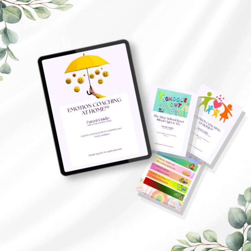 High-level Emotion Coaching at Home toolkit overview with proprietary instructions too small to read