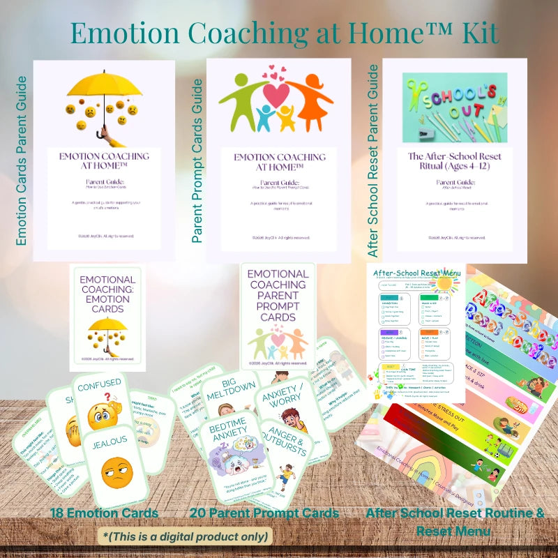 Emotion Coaching at Home™ digital toolkit with parent prompt cards, emotion cards, and parent guides.