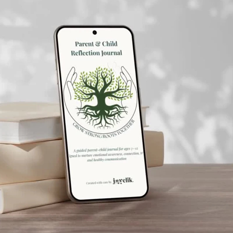 Parent and Child Reflection Journal cover displayed on a phone