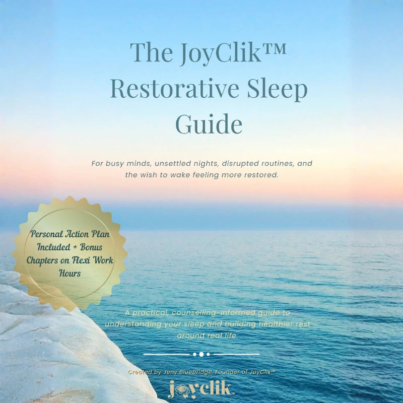 Restorative Sleep Guide displayed as a digital sleep resource