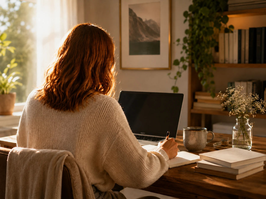 Jeny creating an Emotion Coaching at Home resource at her JoyClik workspace